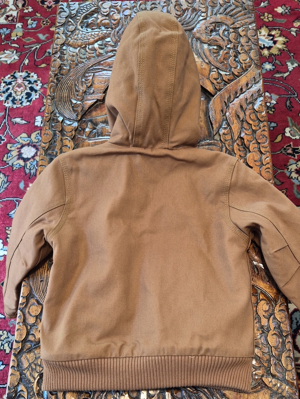 CARHARTT 18M Canvas Insulated Hooded Active Jacket NWT Brown - Picture 6 of 6